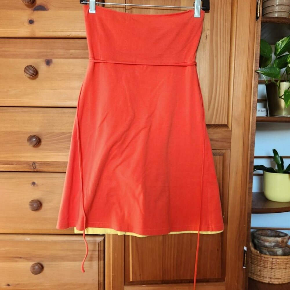 Orange summer tube dress